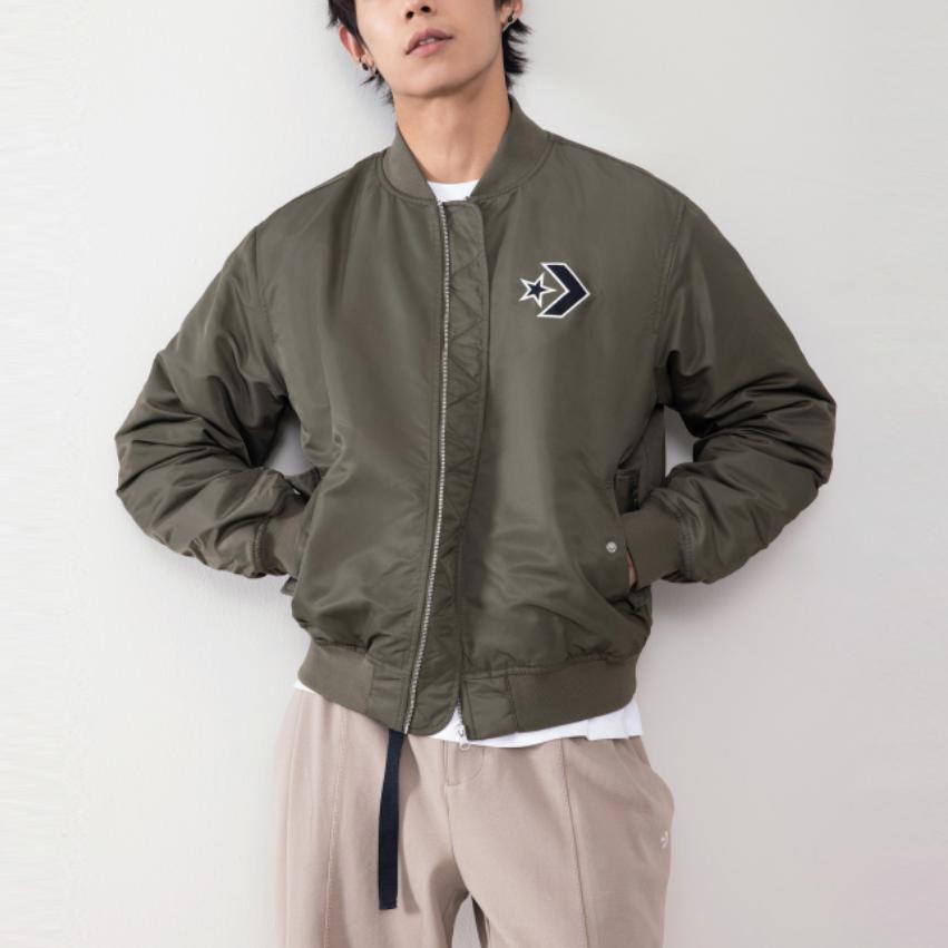 Converse Jackets Unisex Green Baseball Collar Moderate Other UCJ147-E48