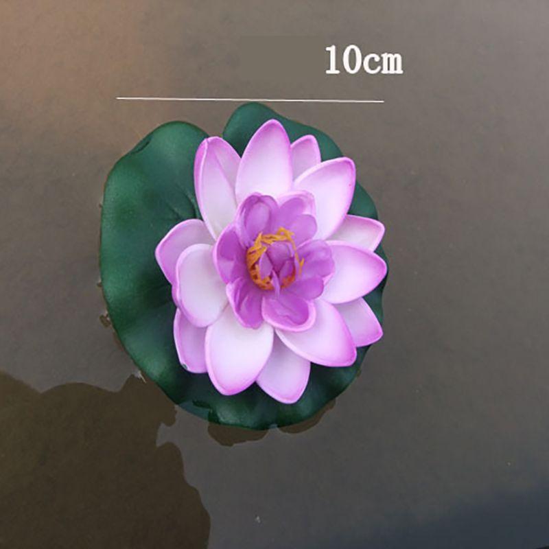 Elegante 10cm künstliche Lotusblume Seerose Kunstpflanze für Schwimmbaddeko