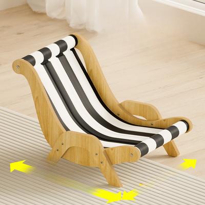 Almohadilla de Hielo para Mascotas de Verano Sofá con Rayas Blancas y Negras Sillón Reclinable Extraíble y Lavable Hamaca para Gatos Cama de Campaña Nido para Gatos Adecuado para Todas las Estaciones