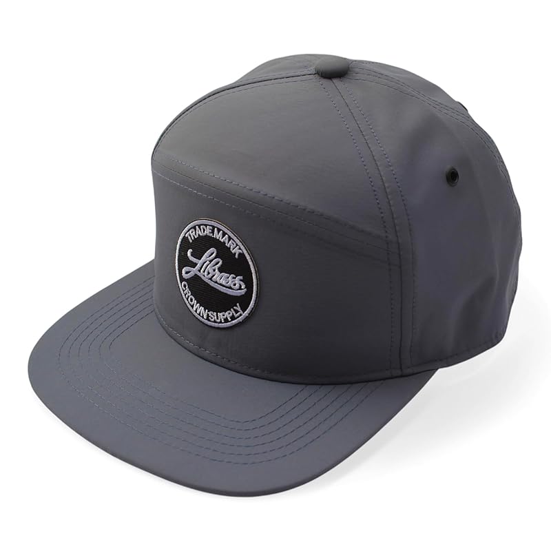 

[Librass] cap men s Larger Deeper big size water repellent flat visor flat brim hat baseball cap baseball cap street ladies (gray circle logo)