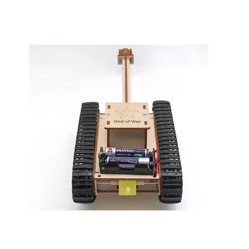 Educational Toy Tank Model Technology Experimental Science Wooden Steam DIY Assemble Puzzle Teaching Aids G20