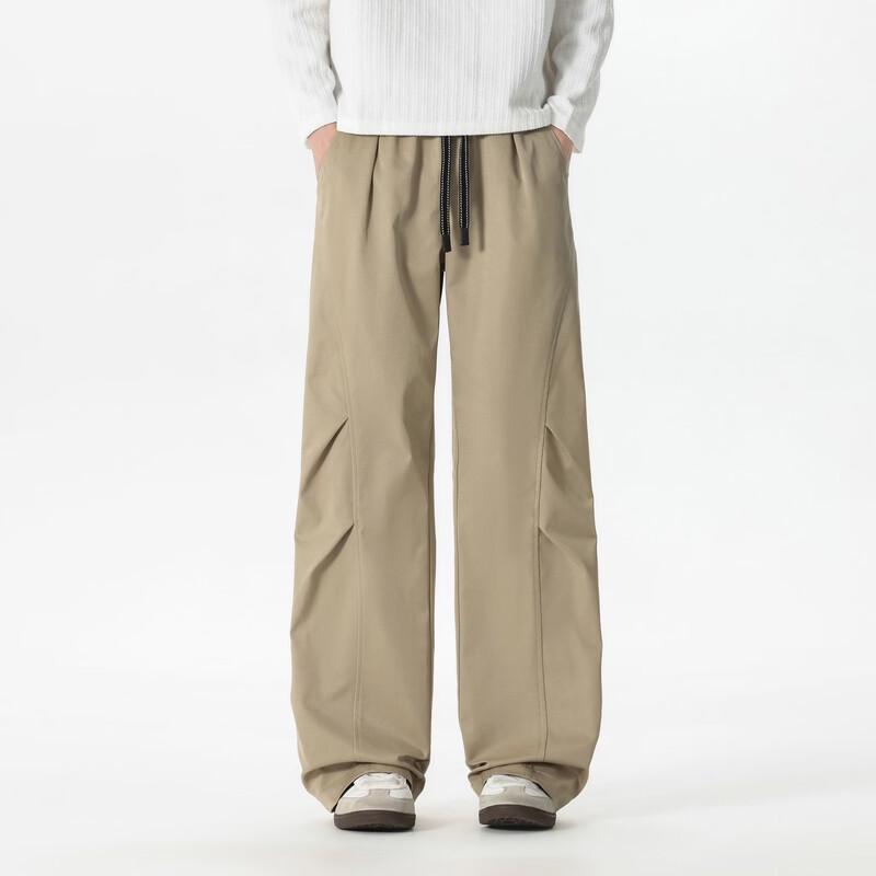 WRPCE Men's Solid Casual Straight-Leg Cargo Pants