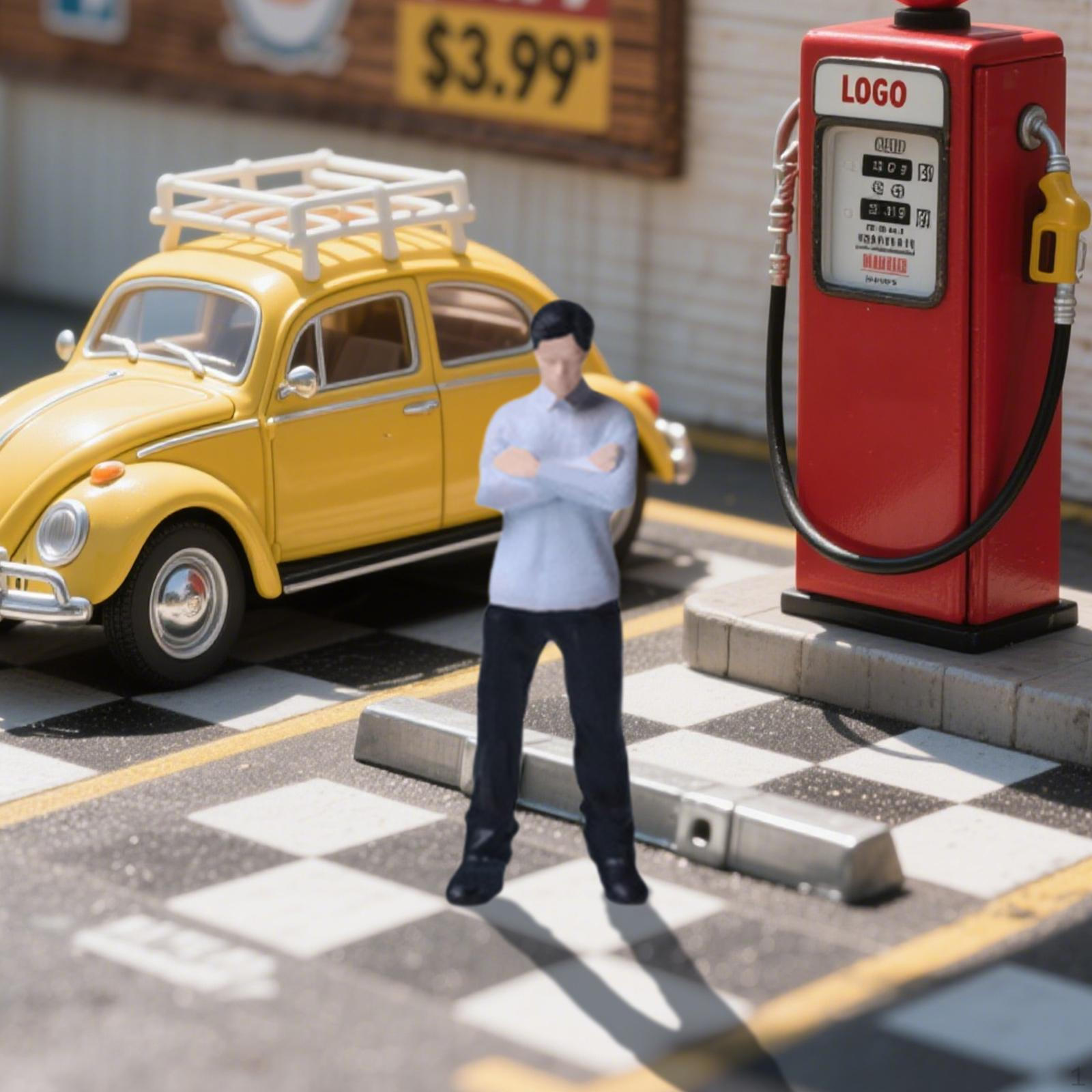 

1/64 Diorama Figures Layout Hobby Display Painted Miniature Characters Arms Crossed Posture for белый