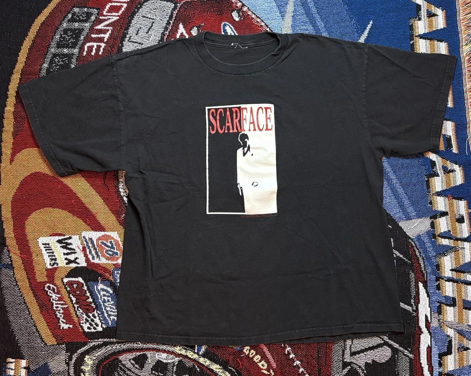 Vintage Scarface Shirt Movie Promo Y2K Men’s XL Black Tony Montana Gangster S