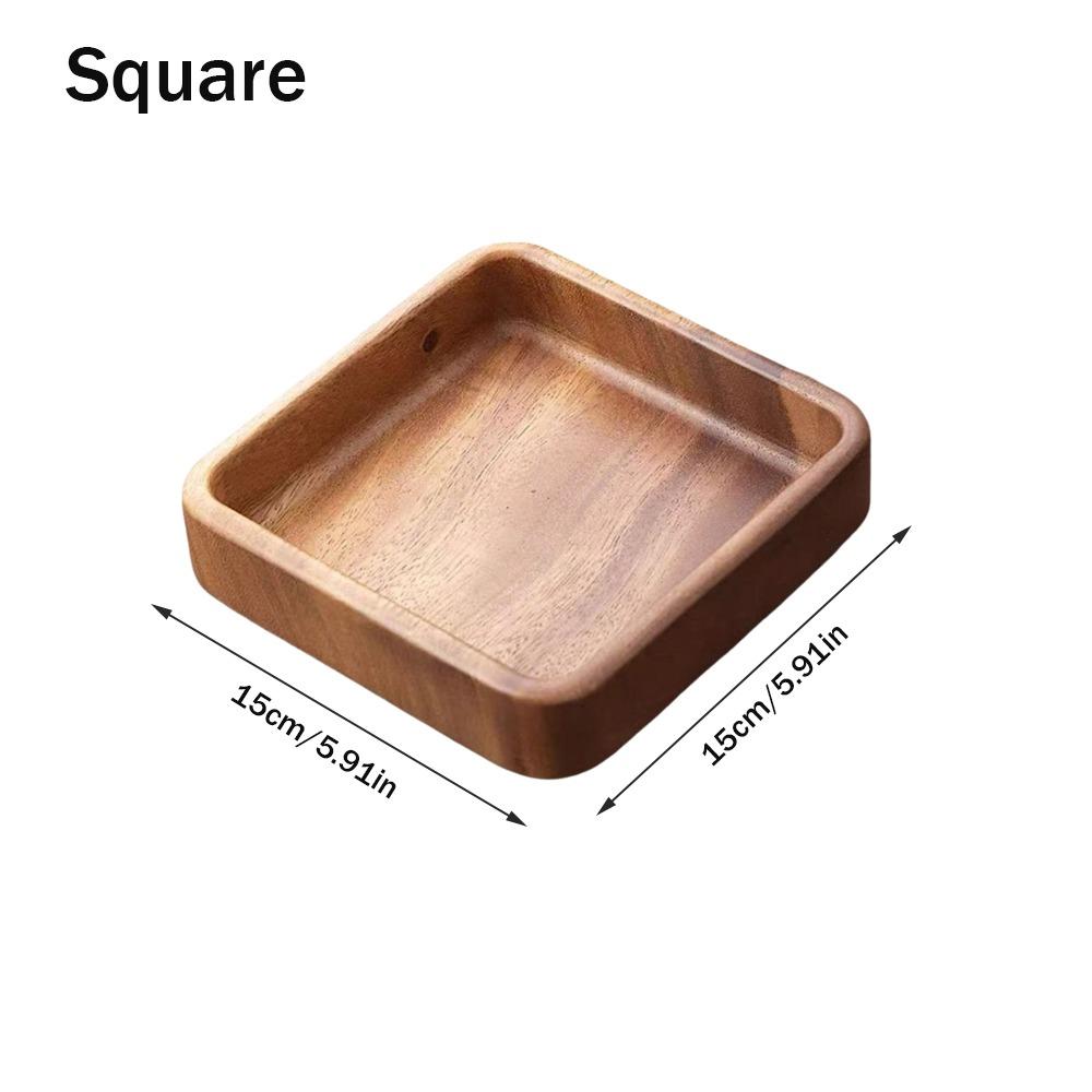 Wooden Snack Tray Japanese Style Fruit Tray Smooth Edge Tea Serving Plate Fruit Serving