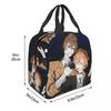 Bungou Stray Dogs Wan Anime Dazai i Chuuya Izolowana Torba na Lunch dla Dzieci Szkolny Cooler Termiczne Pudełko na Jedzenie Torba Lunchowa