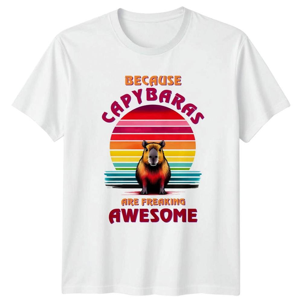 Because Capybaras Are Freaking Awesome TShirt Capybara Animal Birthday Gift S