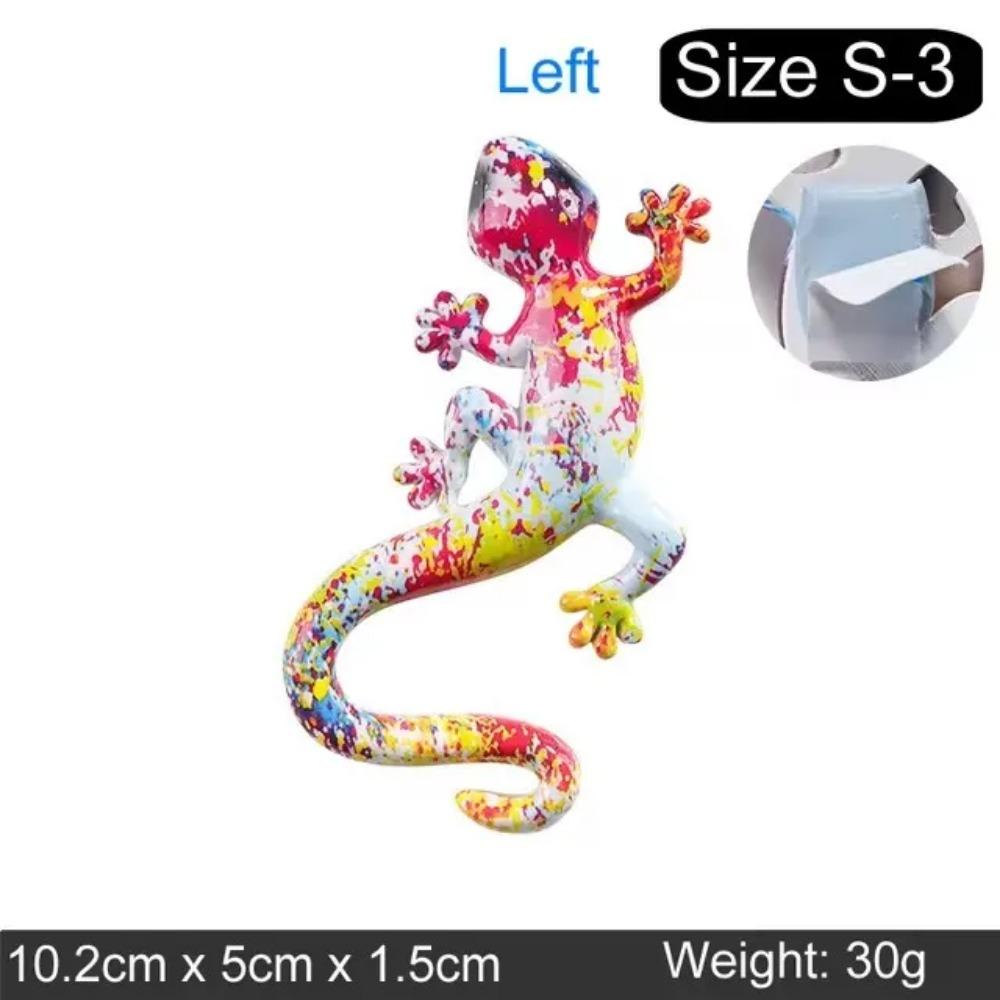 Creative Color House Lizard Statue Figurine Resin Sculpture Cabinet Wall Hang Home Office Bar Store Decoration Ornament Crafts