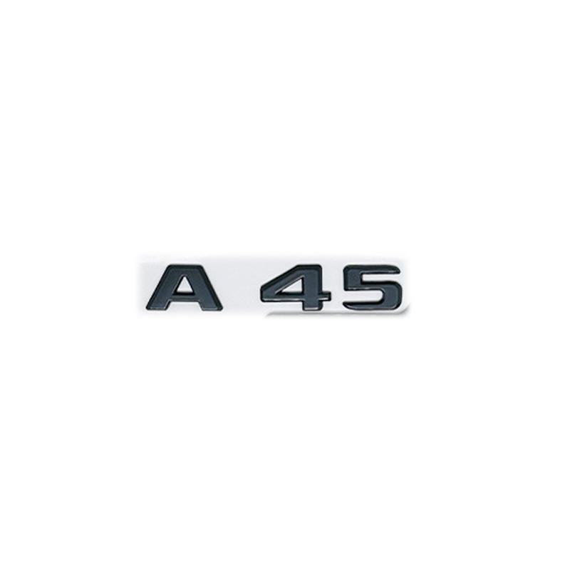 Emblema 3D ABS con letras negras brillantes A35 A45 A45S Turbo 4matic para Mercedes Benz AMG, guardabarros trasero para maletero W176 W177, pegatina con logotipo