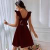 2024 Cross-Border European & American Women's Pastoral Style Suspender Dress: Short, Sweet, Versatile for Commute, Vacation, or Beach.