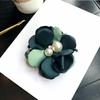 Green Flower Hair Clip Beautiful Accessory For Any Hairstyle Brooch Gift Elegant And Realistic