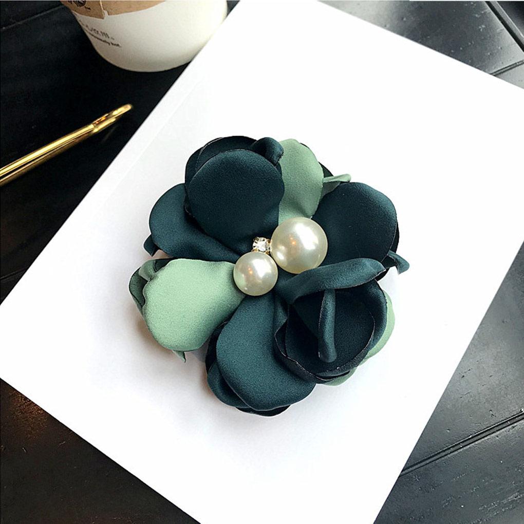 Green Flower Hair Clip Beautiful Accessory For Any Hairstyle Brooch Gift Elegant And Realistic