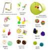 Pet Toy Set: 21-Piece Cat Tunnel, Sisal Mouse, Rainbow Ball, Crinkle Paper, Cat Teaser Stick Combo