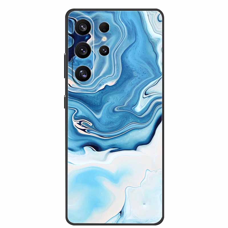 Phone Case For Samsung Galaxy S26 Ultra Colorful Painted Soft Silicone Bumper for Samsung S26 Ultra Case Marble Shockproof Cover