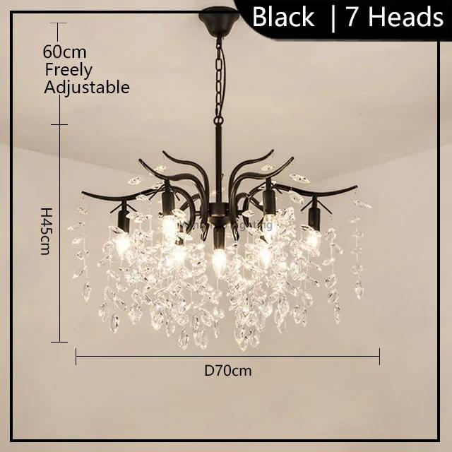 Francouzský styl obývací pokoj křišťálový lustr severský luxusní stromový hotelový lustr moderní lampy pro pokoj stropní lustr