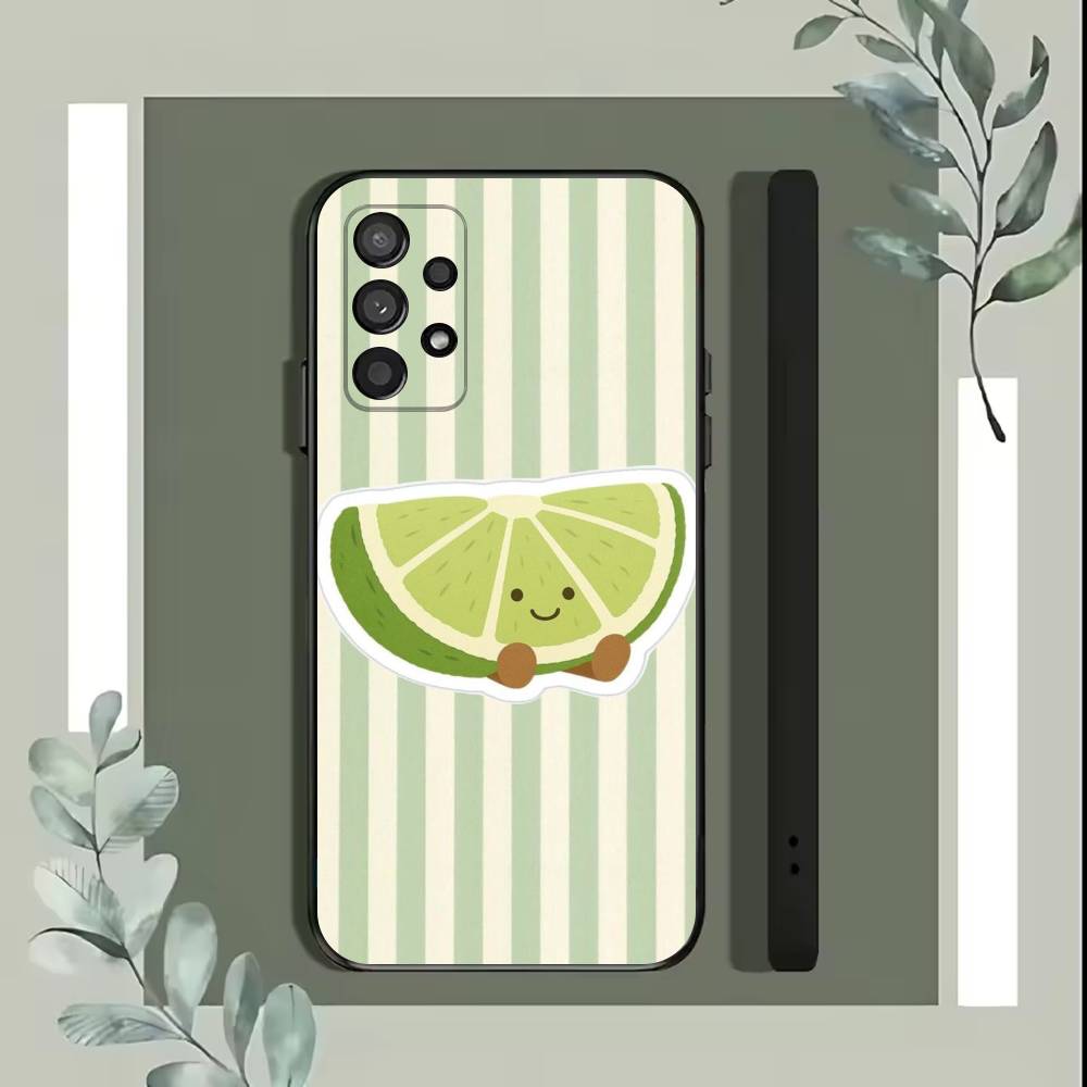 Style Lemon Phone Case For Samsung S25,S24,S21,S22,S23,S30,Ultra,S20,Plus,Fe,Lite,5G Black Cover