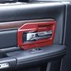 Inner Door Handle Bowl Cover Decor Trim Frame Red Carbon For Dodge Ram 2011-2017