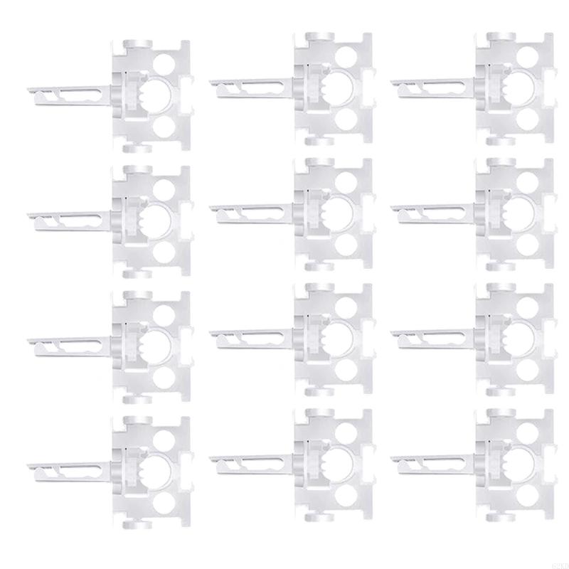 62KD 12/60Pcs Universally Vertical Blind Repair Carriers with Stem Set Blinds Replacement Repairing Parts Window Curtain Kits