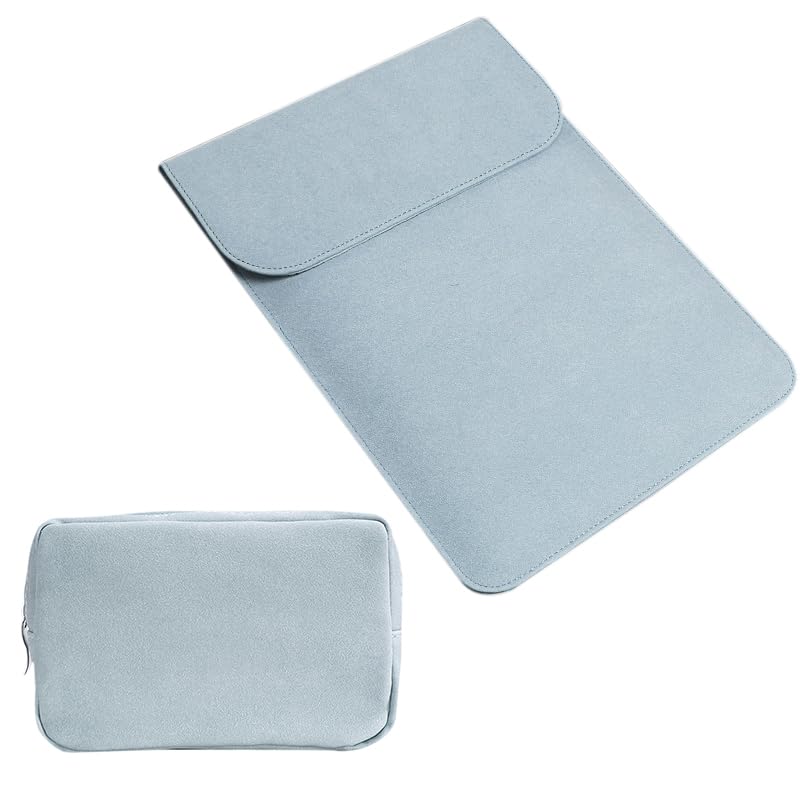 

Ryo Easy Living Store Laptop Sleeve Fits up to with power supply storage pouch and mousepad slim tablet PC supply storage pouch Sky Blue Case, 16-inch