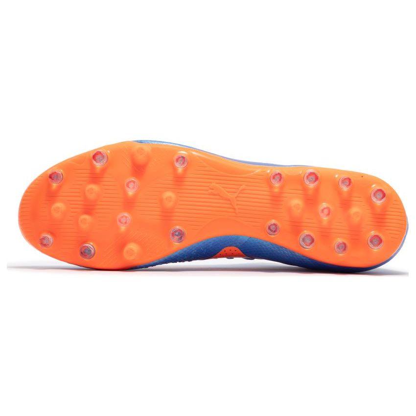 Puma Future Pro Round Toe Lace-Up MG (Rubber Short Studs) Fabric Soccer Shoes Men Soccer Shoes Blue Orange 107173-01