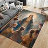 Holy Mary with Children Scene suitable as a non-slip mat for the living room or bedroom sofa
