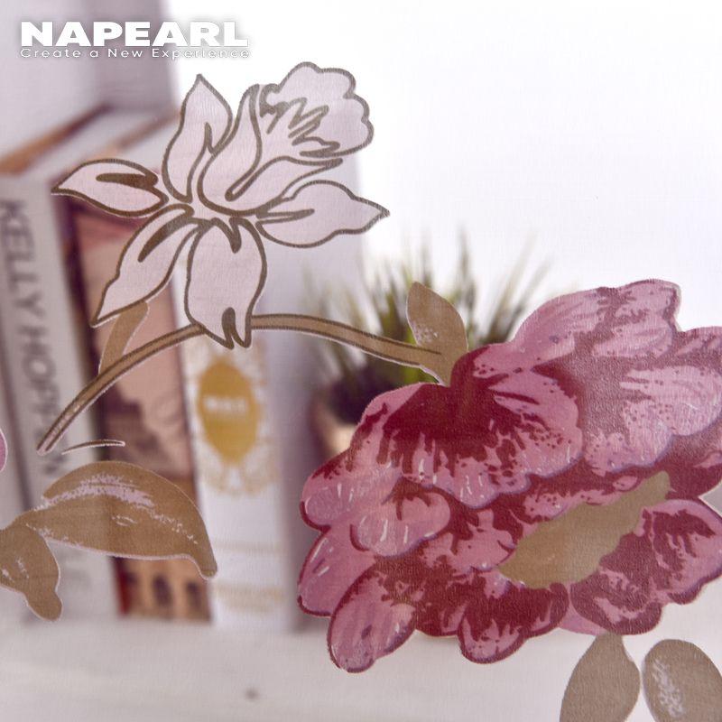 1PC NAPEARL Short Window Sheer Curtain Kitchen Fashion Decorative Curtains Floral Print Tulle For Home Decor