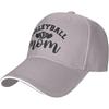 Volleyball Mom Graphic Baseball Cap Polyester Adjustable Sun Hat Casual for Adult