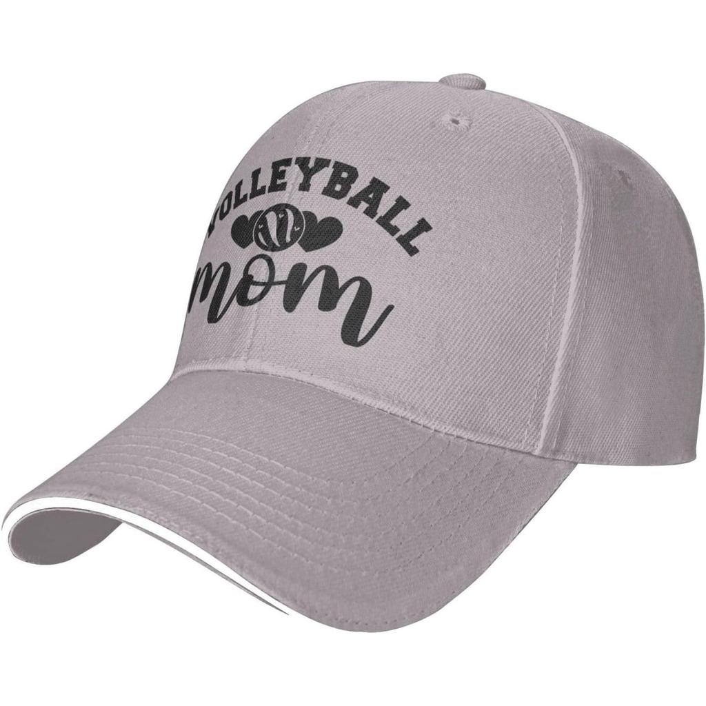 Volleyball Mom Graphic Baseball Cap Polyester Adjustable Sun Hat Casual for Adult