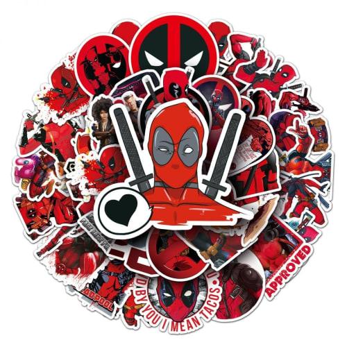 50 Unofficial Deadpool & Wolverine Stickers, Waterproof PVC Stickers, Popular and Cute DIY Stickers for Cars, Motorcycles, Helmets, PCs, Snowboards, a