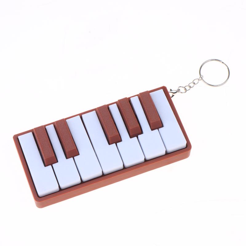 Piano Keyboard Clicker 3D Printed PLA Press Fidget Toy Mini Portable Relaxation Gadget for Work Travel коричневый