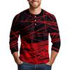 Men's Halloween Print Raglan Dralan Three-quarter Sleeve Casual Top