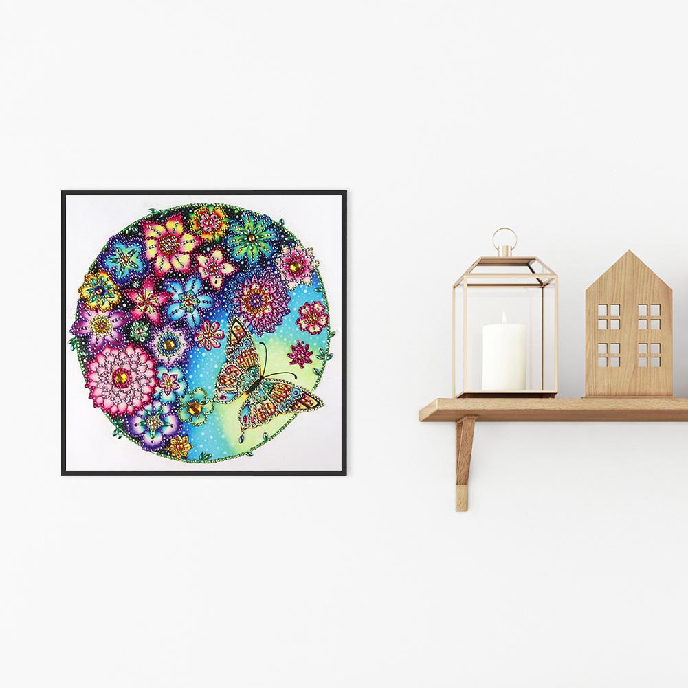 5D DIY Special Diamond Painting Flower Butterfly Crystal Diamond Embroidery Mosaic Home Decoration (picture 30x30cm)