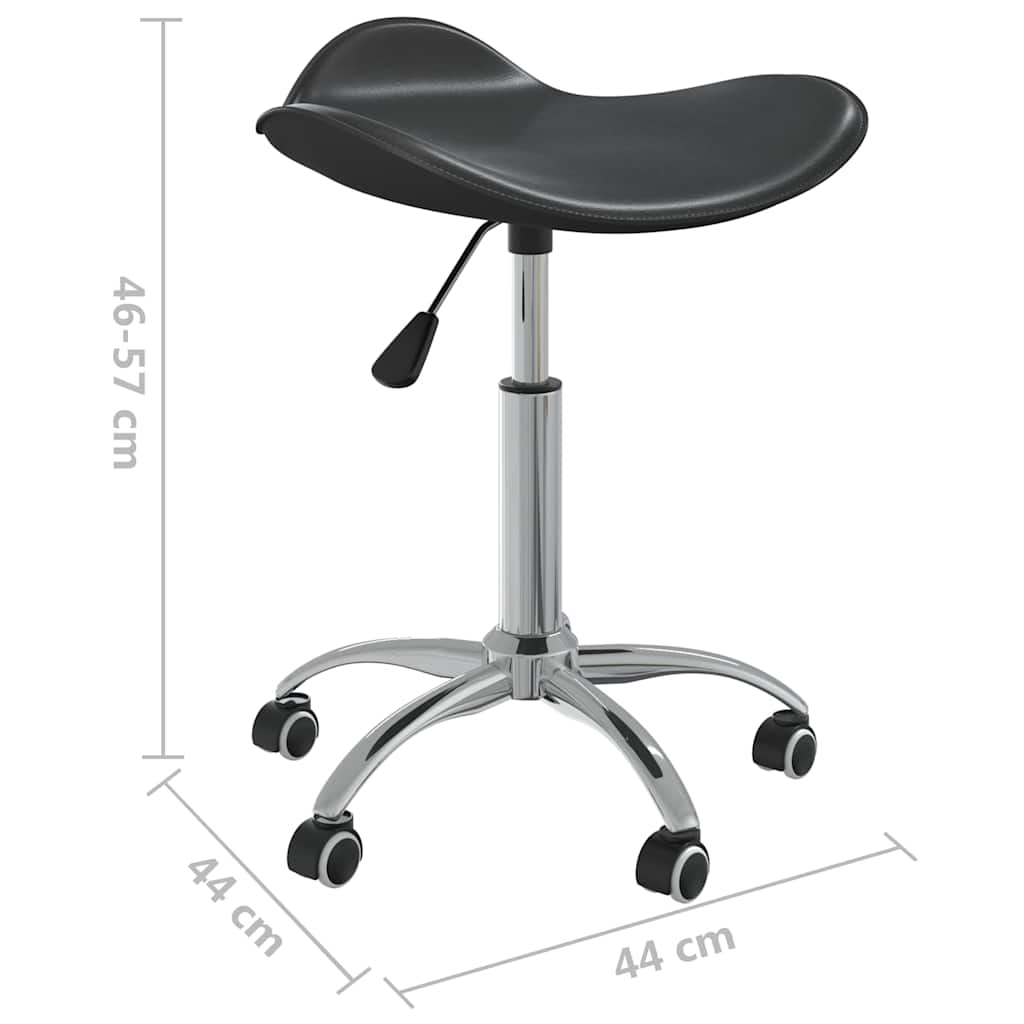 Dining Chair Swivel Black Faux Leather