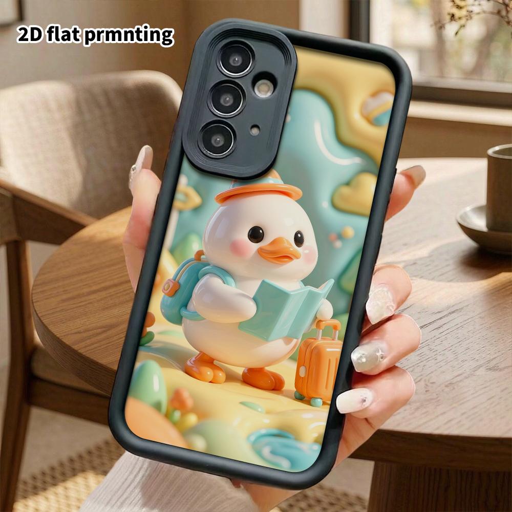 Phone Case: 2D flat design suitable for Samsung Galaxy A34 A35 M05 M06 S20 S22 S21 FE Plus 5G protective case, travel little duck, perfect Christmas a