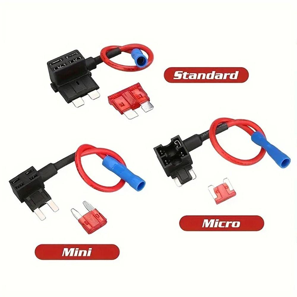 1Pcs 12V/24V 10A Fuse Holder Micro Mini Standard Automotive Fuses Tap  Car Accessories