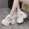 Fashion 10CM High Platform Women Sneakers Autumn Thick Sole Casual Dad Chunky Shoes Woman Leather Sports Walking Shoes Zapatos Mujer