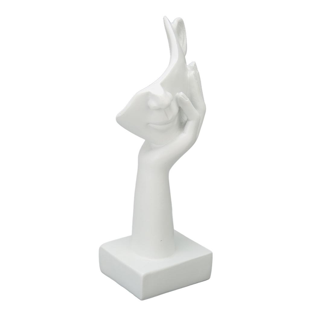 Thinker Face Statue Resin Face Sculpture Figurine Table Decorations for Living Room Bedroom Office