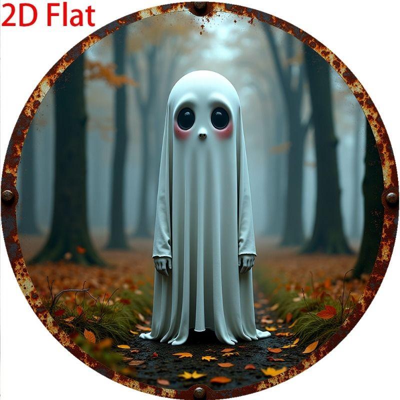 2D Flat Hanging Decorative Metal Sign Hand Painted Art