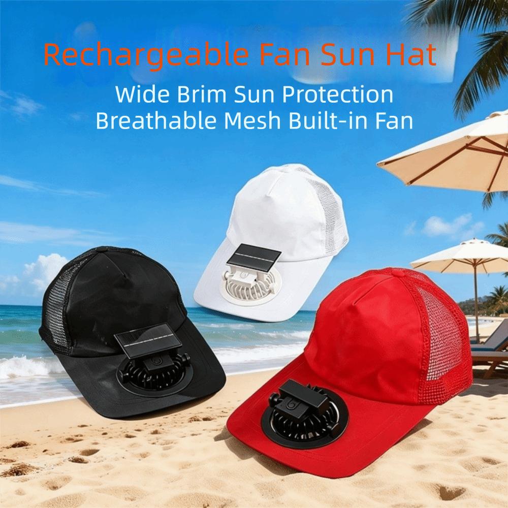 Mesh Summer Fan Sunhat Breathable Baseball Cap Cooling Technology Fishing Hat Summer Activity