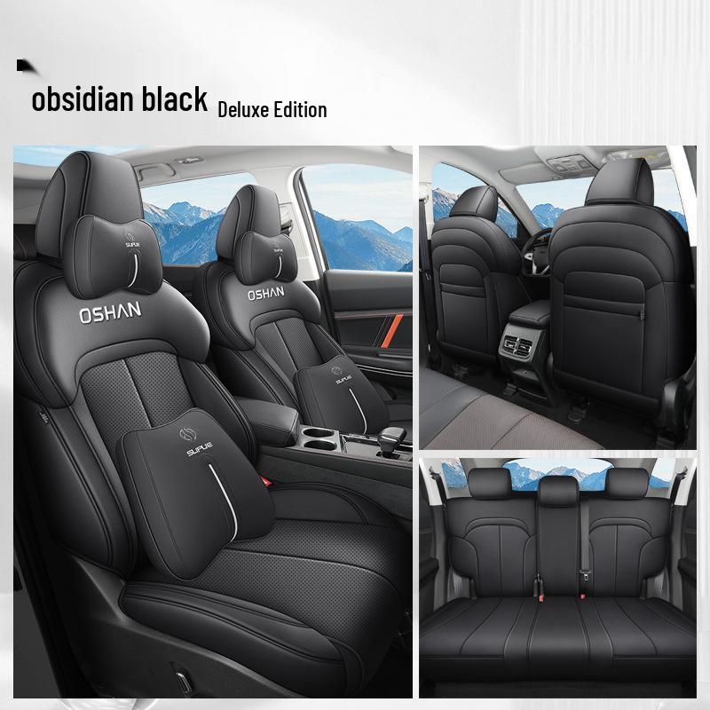 Oshan X7PLUS Leather Car Seat Cushion: All-Season, Sports Style, for Seven-Seaters