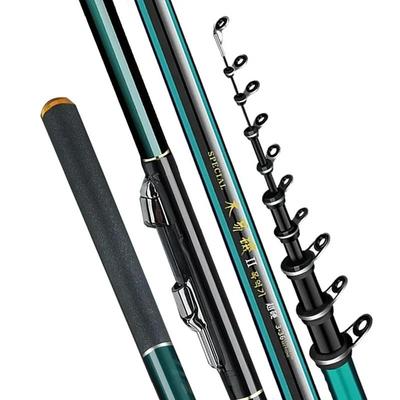 Newly 2.7m-7.2m Fishing Rods High 60T Carbon Dual-purpose Ultralight Telescopic Surfcasting Spinning Rock Fishing Rod  Coast Sea Fishing Freshwater