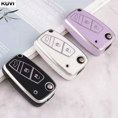 Fashion New Tpu Car Flip Key Case Cover Shell Fob Bag For Fiat 500 Panda Stilo Ducato Punto Doblo Bravo Protected Accessories