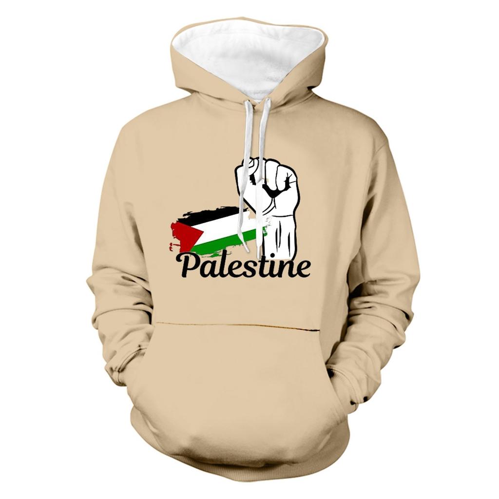 Men's Vintage Long Sleeve Hoodie Printed Hooded Sweatshirt Top