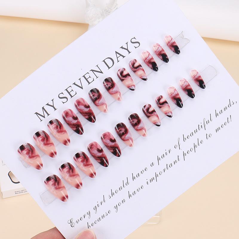 Ombre European and American Style Press-On Nail Art: 24 Removable Fingernail Patches