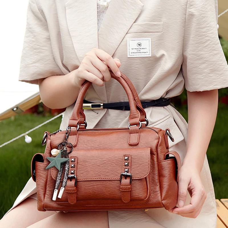 New Fashi Women's Handbag Korean Editi Soft Leather Women's Bags Shopping Shoulder Ladies Crossbody Bag