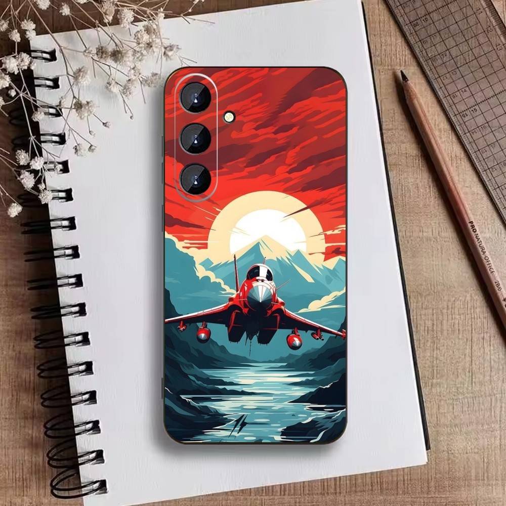 Airplane Route Travel Matte Hard  Phone Case For Samsung Galaxy A73,A21s,A22,A31,A52,A53,A71,A41Soft Black Shell