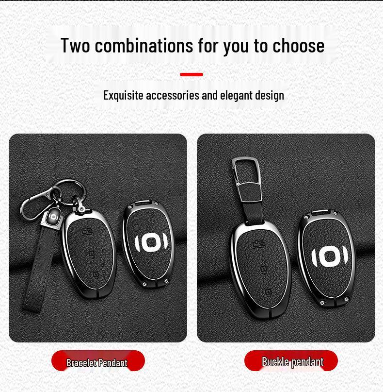 Qiyuan A07 Bluetooth Car Key Case - Stylish Metal Hanging Bag for Men and Women