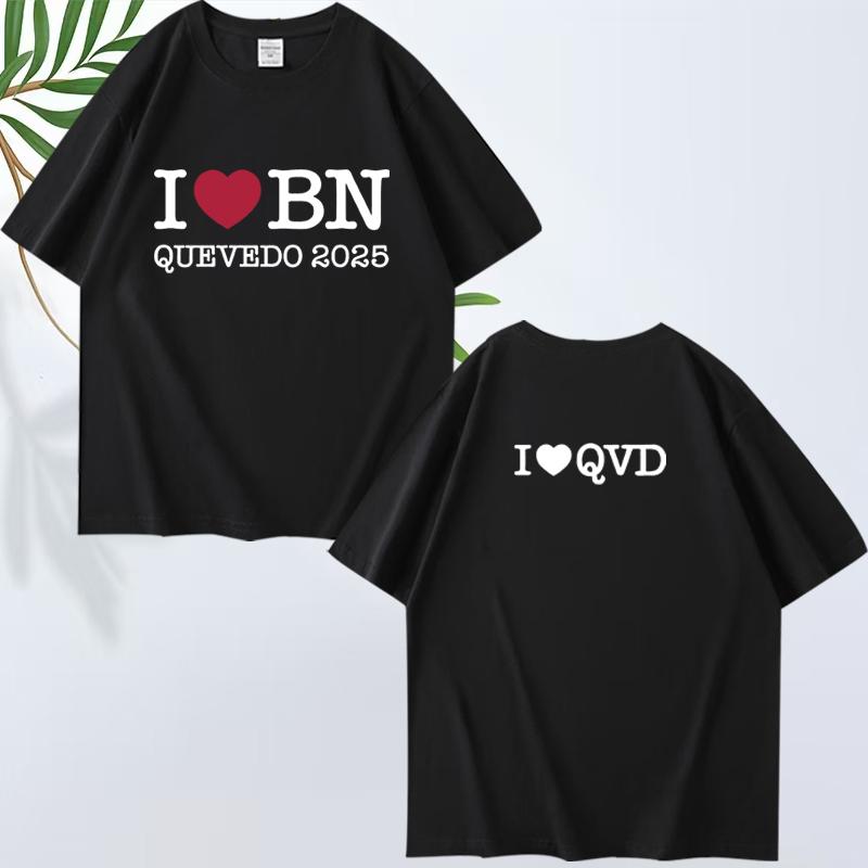 Love Bn Quevedo Fashion T Shirt Men Women Fashion Loose Funny Oversized 100% Cotton Short Sleeve Summer Print Unisextops
