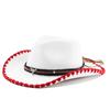 European and American men's and women's crimped cowboy hats spring and autumn new peach heart top woolen hat cow head top hat