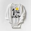 Unisex Cotton Romper for Newborns with Cute Printed Design - Perfect for Spring/Summer Birthday Photos
